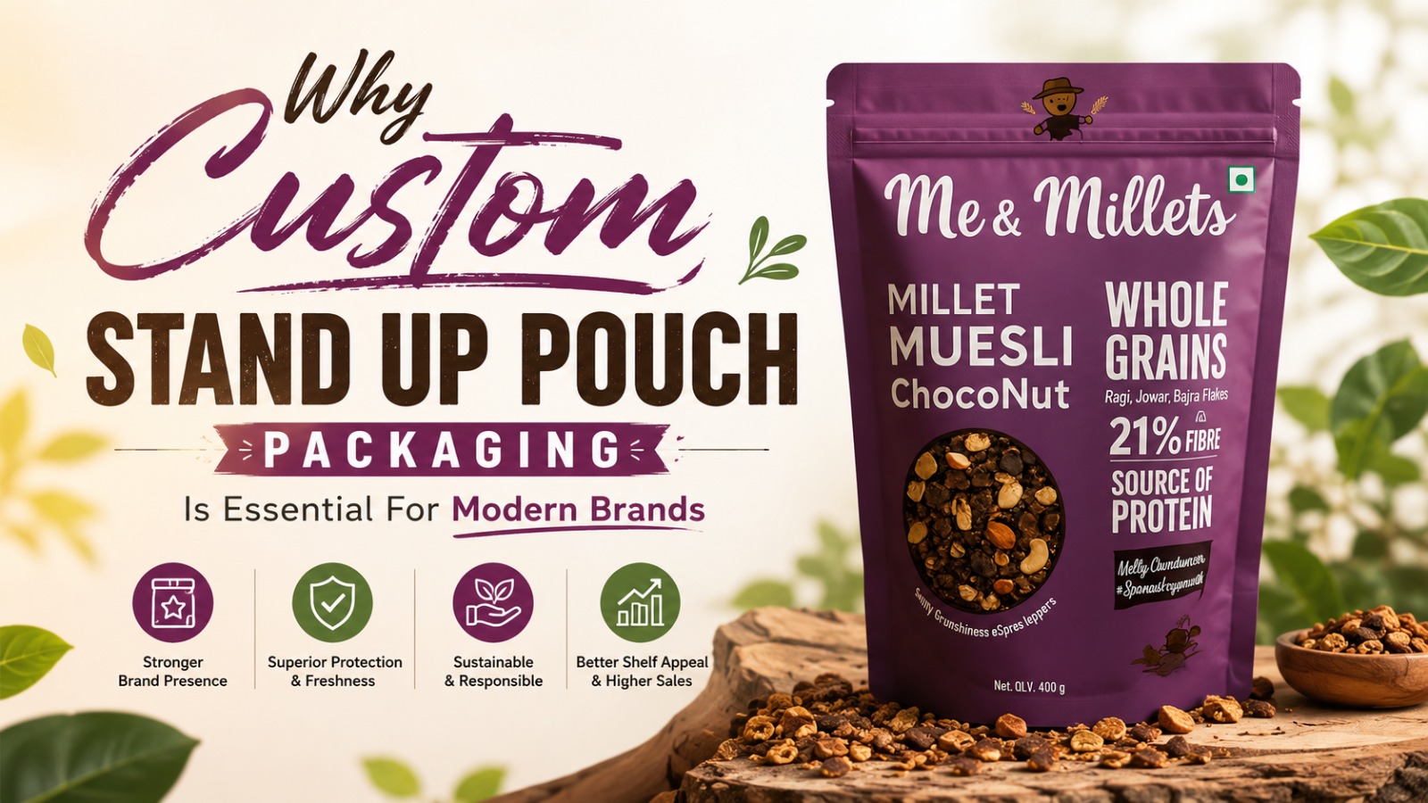 Why Custom Stand Up Pouch Packaging Is Essential for Modern Brands